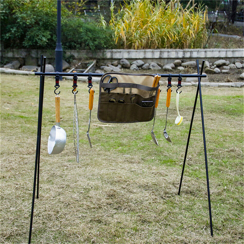 Portable Outdoor Camping BBQ Tableware Storage Bag Cutlery Hanging Holder