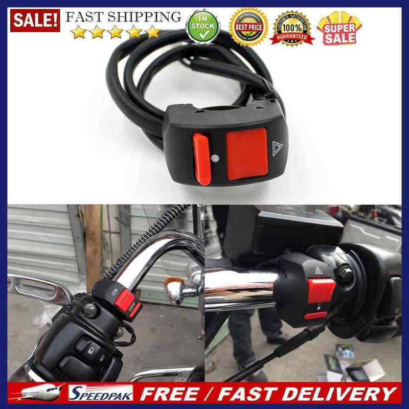 Universal Handlebar Motorcycle Accident Hazard Light Switch On/Off