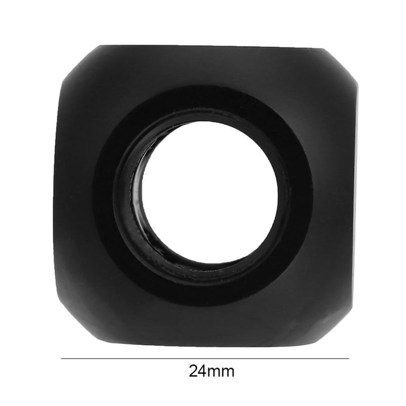 G1/4 Inner Thread 4 Way Water Tube Connector Ball Shaped Adapter(Black) Newly
