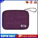 Travel Watch Band Storage Bag Earphone Data Cable Strap Organizers (Purple)