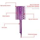 Tail Hair Dyeing Coloring Highlighting Comb Fish Bone Hair Brushes (Purple)