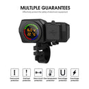 USB Motorcycle Charger Dual Ports Power Supply Adapter for Mobile Phone (A)