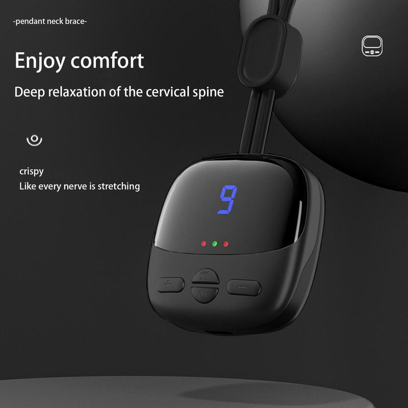 Smart Hanging Neck Cervical Spine Massager With Hot Compress Pain Relief Relax~