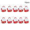 10Pcs/Set Red Christmas Candy Box House Shape Papers Cookie Packing Containers#