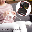 11 Pair Crochet Hook Circular Knitting Needles Set with Case DIY Art Crft Newly