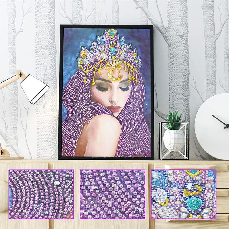 5D DIY Special Shaped Diamond Painting Beauty Cross Stitch Mosaic Kit Decor