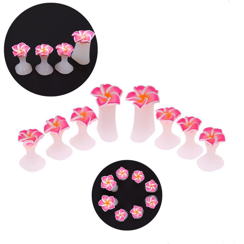 8pcs/set Silicone Toe Separator Salon Polish Manicure Pedicure Tool(Pink) Newly