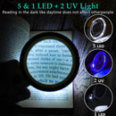 Stand Magnifying Glass Handheld Foldable Magnifier Shatterproof Magnify Glass