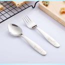 Stainless Steel Spoon Fork Set Children Tableware Kid Cutlery Baby Flatware