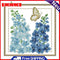 12 Months Flower Cross Stitch 11CT Stamped Printed Embroidery DIY Needlework Kit