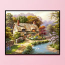 Full Cross Stitch Cotton Country House 11CT Handiwork DIY Stamped Wall Craf