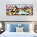 5D DIY Full Drill Diamond Painting Bridge Crane Cross Stitch Embroidery Craft