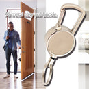 Burglar Anti-lost Metal Telescopic Keychain Retractable Elastic Nylon Rope Newly