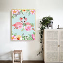Oil Paint By Numbers Flamingo Lovers Frameless Picture Craft Kit for Home Room