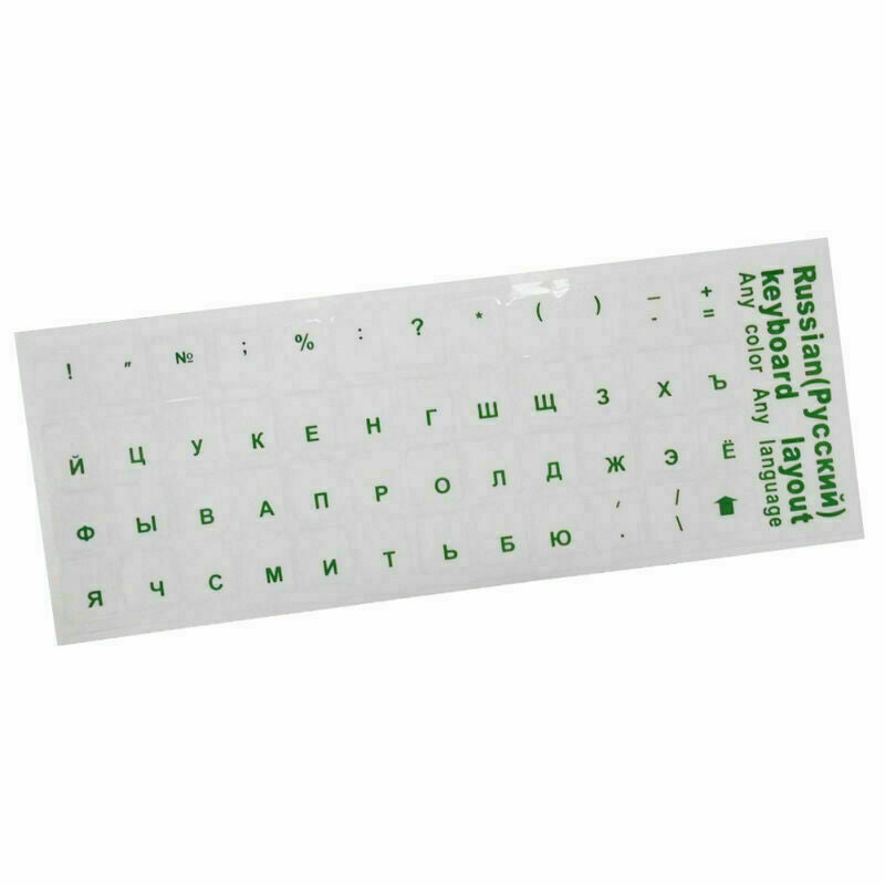 Russian Transparent Waterproof Stickers For PC Laptop Q2V9 Letter W1K5 W1V5