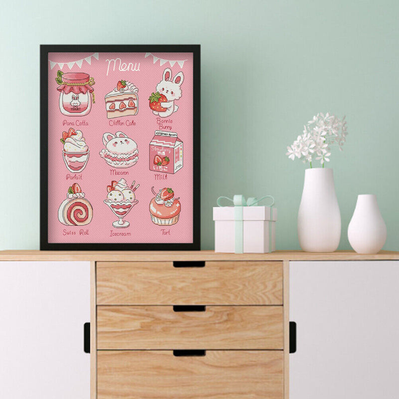 DIY Cross Stitch Full Embroidery Kit Menu Still Life Counted Home Decor (2)