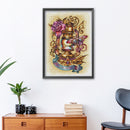 Full Cross Stitch 14CT Counted Flower Lantern Embroidery DIY Needlework Kit