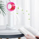 Portable Bladeless Fan Handheld Desktop Summer Travel Mini Cooler (White)