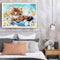 DIY Abstract Acrylic Picture Gift Cat in Basketball Digital Oil Hand Painting Kit