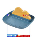 Silicone Utensil Rest with Drip Pad Cloud Rack with Pot Lid Holder (Yellow)