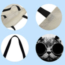 Cat with sunglasses Printed Shoulder Shopping Bag Casual Large Tote Handbag