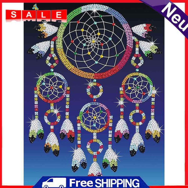 5D DIY Crystal Drill Diamond Painting Color Dream Catcher Drawing Picture Set