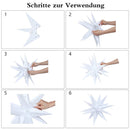 Christmas Tree Top Star Ornaments Festival Party Indoor Lights (White EU) Newly