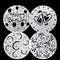 4 pcs/set DIY plastic stencil set cake decoration tools K0D5 V8Q3 F4S5