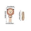 Cartoon Cute 10 Pcs/Set With Hemp Rope Wooden Clip Craft Decoration Photo Clip