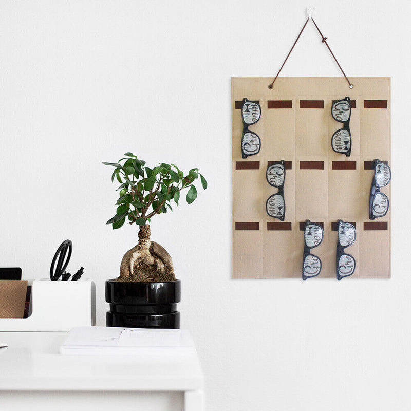 Glasses Wall Door Hanging Storage Pocket Glasses Organizer Eyeglasses Holde