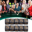 10pcs Dice Counter 5 Positive +1-1 5 Negative Gathering Table Game (Black)