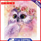 Puppy Butterfly Owl DIY Oil Paint by Numbers Acrylic Drawing Coloring Painting