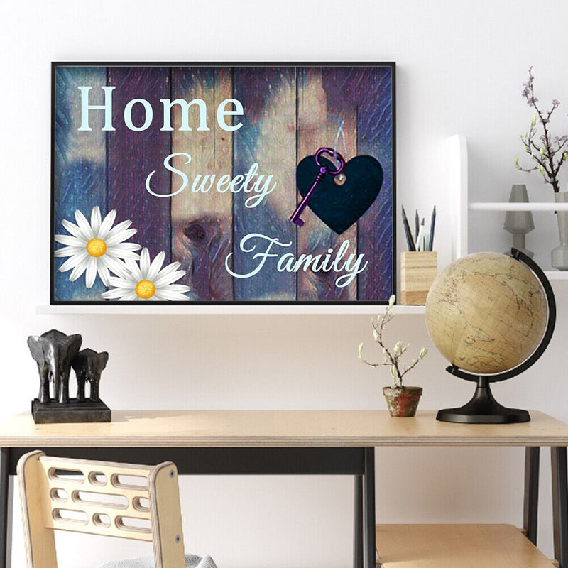 5D DIY English Home Full Round Drill Diamond Painting Kit Artwork Picture