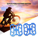2pcs Bicycle Clipless Pedal Platform Adapters for SPD KEO Pedals (Blue) Newly