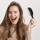 Curved Anti-Static Hair Massage Comb Salon Wet Dry Styling Brush (Black) Newly