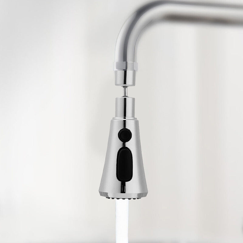 Kitchen Pull Out Faucet Nozzle Basin Sink Spray Water Taps (3 Mode+Adapter)