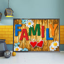 5D DIY Full Round Drill Diamond Painting FAMILY Luminous Art Mosaic Kit 40x30cm