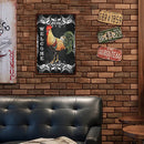 Rooster Retro Metal Plate Tin Sign Plaque Poster for Bar Club Cafe Decor