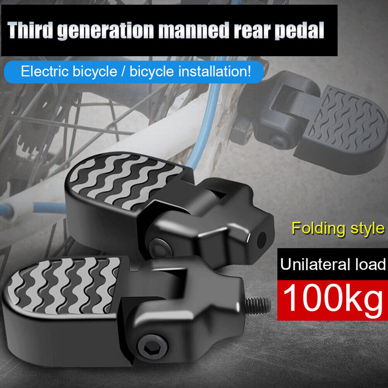 Bicycle Folding Rear Pedal Aluminum Alloy Electric Mountain Bike K