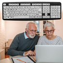 104 Keys USB Wired Large Printed Computer PC Keyboard for Elderly Old People