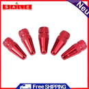 5pcs Bicycle Presta High Aluminum Pressure Valve Caps Dust Covers (Red)