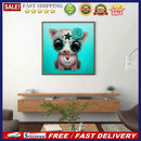 Pig Blue Roses Diamond Painting Rhinestone Full Round Drill for Room Decorati