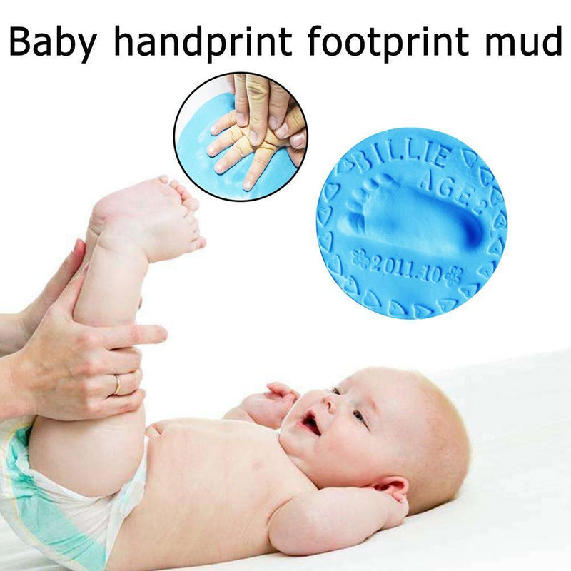 20g Baby Care Hand Foot Inkpad Soft Clay Washless Footprint Mud (Blue) Newly