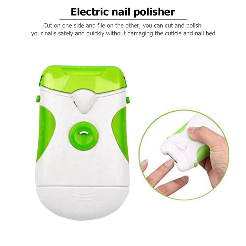 Electric Nail Trimmer Clipper Cutter File Toenail Fingernail Manicure Pedicure #