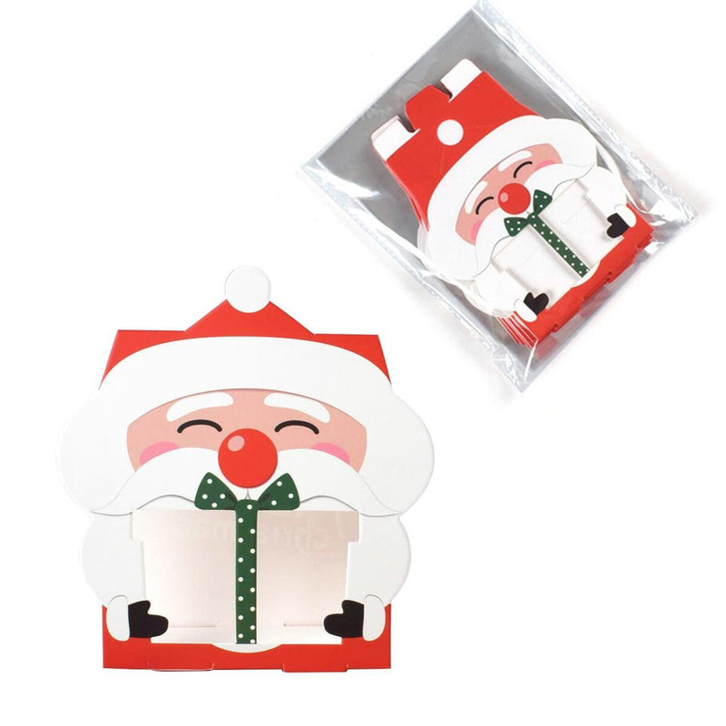 8pcs Santa Claus Cookie Bag Nougat Candy Paper Card Decoration Kids Gift,`