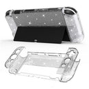 For NS OLED Transparent Glitter Protector Game Console Anti-Scratch Crystal