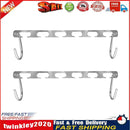 Half Toroidal Universal Metal Clothes Closet Hangers Practical Racks(2pcs) Newly