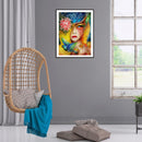 5D DIY Full Drill Round Shape Girl Rhinestone Diamond Drawing Home Decorati