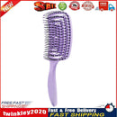 Hollow Mosquito Coil Large Curved Hair Comb Scalp Massage Brush (Purple) Newly