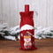 Santa Claus Snowman Elk Red Wine Bottle Cartoon Cover Bags Christmas Table Decor